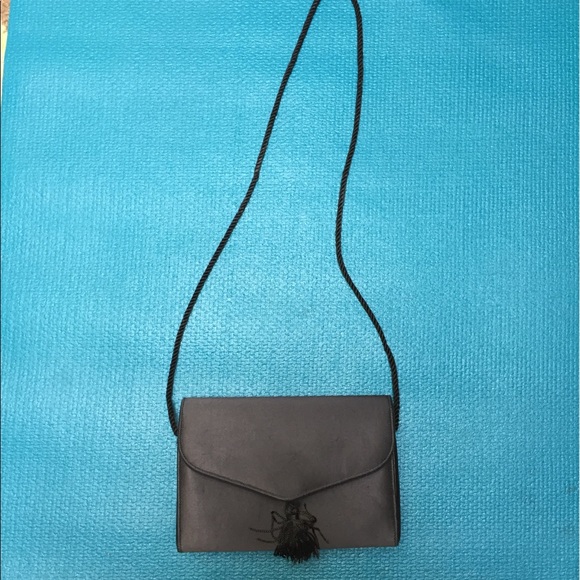 Black Fabric Evening Bag - 5-1/2” x 8” - Picture 2 of 7